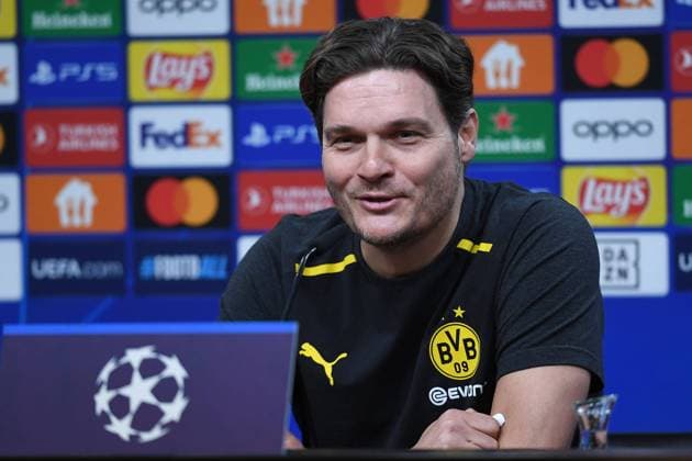 Soccer Champions League Round of 16 Press Conference Borussia Dortmund on 12 03 2024 at Signal Iduna Park in Dortmund Edin Terzic Coach Head Coach Dortmund xRx