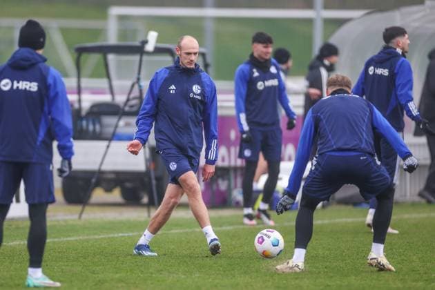 12 03 2024, Football, Season 2023 2024, 2 Bundesliga, Training FC Schalke 04, Henning Matriciani FC Schalke 04 Gelsenkirchen Veltins Arena NRW Germany xRHR PHOTO TRx Copyright: TimxRehbein RHR-FOTOx RHR-FOTO TR