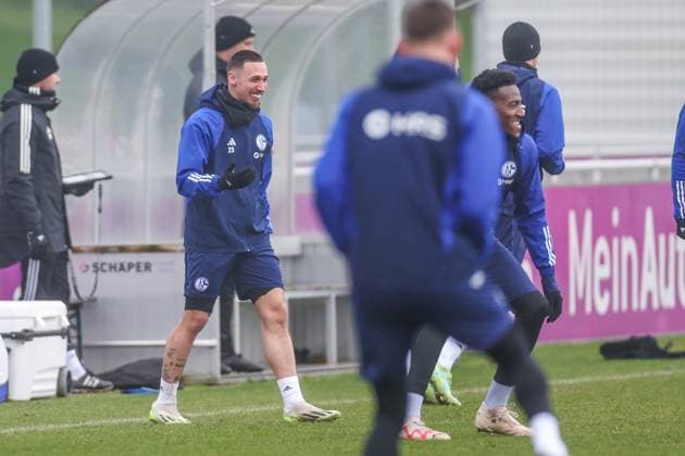 12 03 2024, Football, Season 2023 2024, 2 Bundesliga, Training FC Schalke 04, Darko Churlinov FC Schalke 04 Gelsenkirchen Veltins Arena NRW Germany xRHR PHOTO TRx Copyright: TimxRehbein RHR-FOTOx RHR-FOTO TR