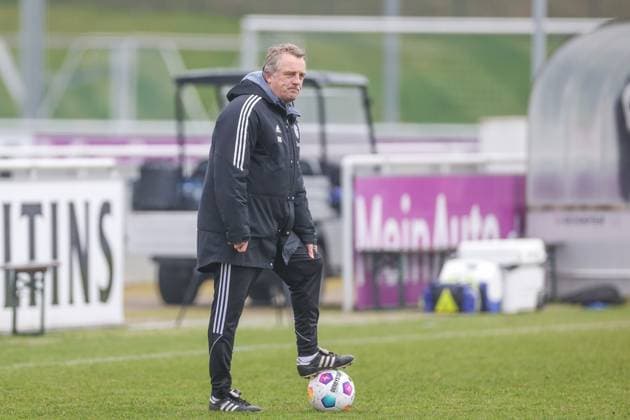 12 03 2024, Football, Season 2023 2024, 2 Bundesliga, Training FC Schalke 04, Co Coach Mike Büskens FC Schalke 04 Gelsenkirchen Veltins Arena NRW Germany xRHR PHOTO TRx Copyright: TimxRehbein RHR-FOTOx RHR-FOTO TR