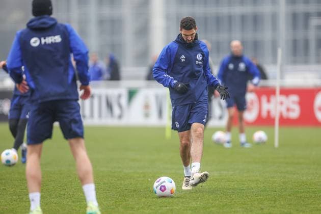12 03 2024, Football, Season 2023 2024, 2 Bundesliga, Training FC Schalke 04, Marcin Kaminski FC Schalke 04 Gelsenkirchen Veltins Arena NRW Germany xRHR PHOTO TRx Copyright: TimxRehbein RHR-FOTOx RHR-FOTO TR