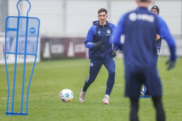 12 03 2024, Football, Season 2023 2024, 2 Bundesliga, Training FC Schalke 04, Leo Greiml FC Schalke 04 Gelsenkirchen Veltins Arena NRW Germany xRHR PHOTO TRx Copyright: TimxRehbein RHR-FOTOx RHR-FOTO TR