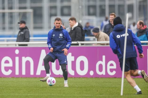 12 03 2024, Football, Season 2023 2024, 2 Bundesliga, Training FC Schalke 04, Paul Seguin FC Schalke 04 Gelsenkirchen Veltins Arena NRW Germany xRHR PHOTO TRx Copyright: TimxRehbein RHR-FOTOx RHR-FOTO TR