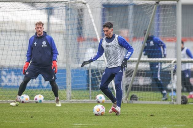 12 03 2024, Football, Season 2023 2024, 2 Bundesliga, Training FC Schalke 04, Leo Greiml FC Schalke 04 Gelsenkirchen Veltins Arena NRW Germany xRHR PHOTO TRx Copyright: TimxRehbein RHR-FOTOx RHR-FOTO TR
