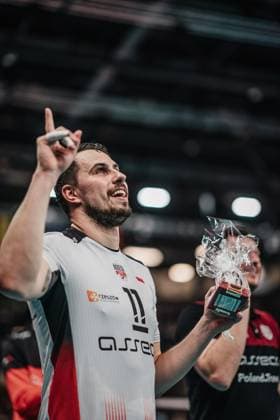 Volleyball Men Season 2023 2024 CEV Volleyball Cup 2024 Final SVG Lüneburg GER vs Asseco Resovia Rzeszow POL 12 03 2024 Most important player of the match Fabian Drzyzga 11, Asseco Resovia Rzeszow MVP Lüneburg LKH Arena Niedersachsen Germany