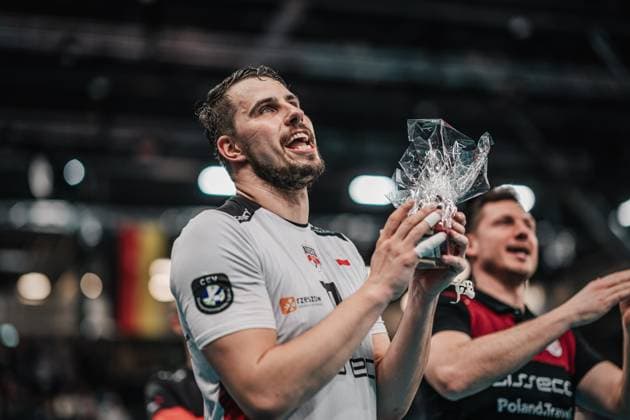 Volleyball Men Season 2023 2024 CEV Volleyball Cup 2024 Final SVG Lüneburg GER vs Asseco Resovia Rzeszow POL 12 03 2024 Most important player of the match Fabian Drzyzga 11, Asseco Resovia Rzeszow MVP Lüneburg LKH Arena Niedersachsen Germany