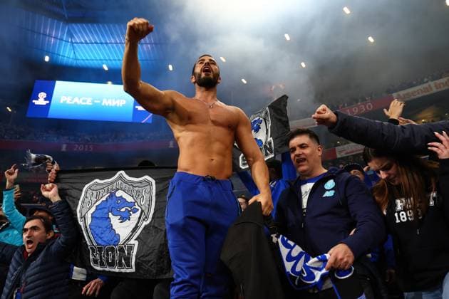 Arsenal gegen Porto 12. März 2024, London UEFA Champions™s League, Achtelfinale, Rückspiel Arsenal gegen Porto Porto Fans Foto Charlotte Wilson Abseits London UK  Copyright: xCharlottexWilsonx xOffsidexOffside