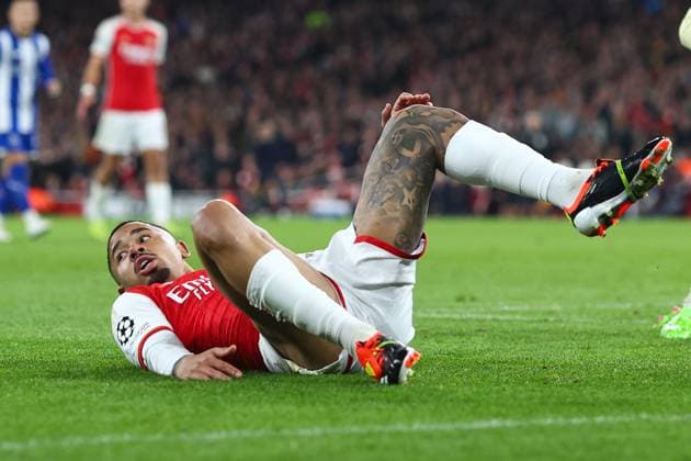 Arsenal gegen Porto 12. März 2024, London UEFA Champions™s League, Achtelfinale, Rückspiel Arsenal gegen Porto Gabriel Jesus von Arsenal Foto Charlotte Wilson Abseits London UK  Copyright: xCharlottexWilsonx xOffsidexOffside