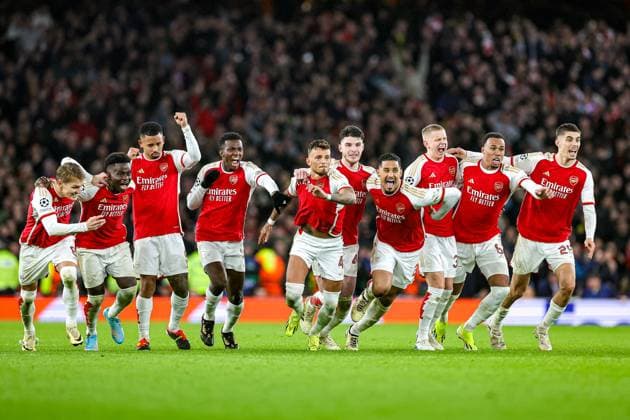 Arsenal v FC Porto Champions League 12 03 2024. Round of 16 Arsenal win 4-2 on penalties during the Champions League match between Arsenal and FC Porto at the Emirates Stadium, London, England on 12 March 2024. Editorial use only , Copyright: xNigelxKeenex PSI-19227-0044