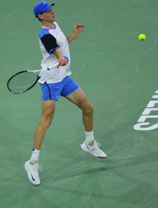 Jannik Sinner of Italy in action BNP Paribas Open, Tennis, Day 7, Indian Wells Tennis Garden, California, USA - 12 Mar 2024  Copyright: xEllaxLing Shutterstockx 14386170bo