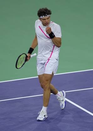 Ben Shelton of USA celebrates BNP Paribas Open, Tennis, Day 7, Indian Wells Tennis Garden, California, USA - 12 Mar 2024  Copyright: xEllaxLing Shutterstockx 14386170bq