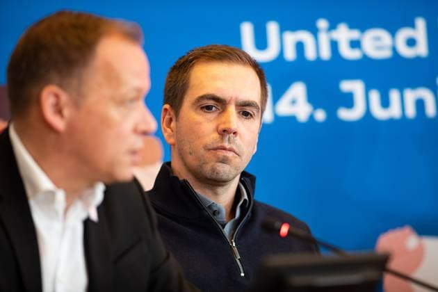UEFA Trophy Tour Eurofestival 2024 Podium talk in Stuttgart 13 03 2024 Philipp Lahm Tournament Director UEFA Euro24 UEFA Trophy Tour Eurofestival 2024 Podium talk in Stuttgart 13 03 2024 Stuttgart Copyright: xEibner-Pressefoto RogerxBuerkex EP RBE