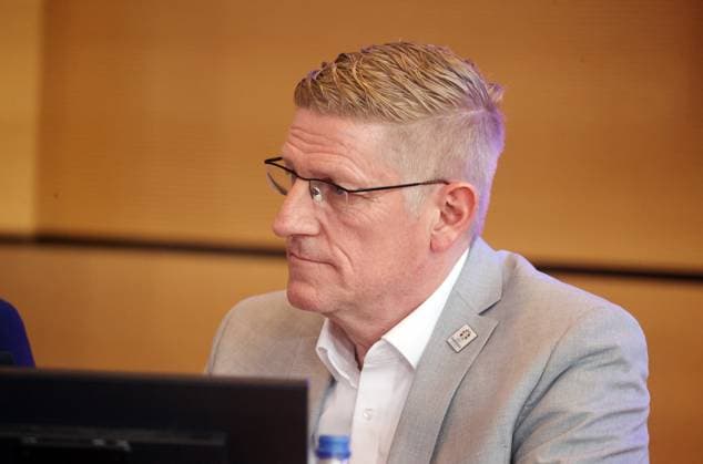 13 03 24 PK UEFA Euro 2024 Stuttgart Germany, Stuttgart, 13 03 2024, Football, Press conference UEFA Euro 2024 Thomas Pollack Managing Director UEFA Euro in Stuttgart