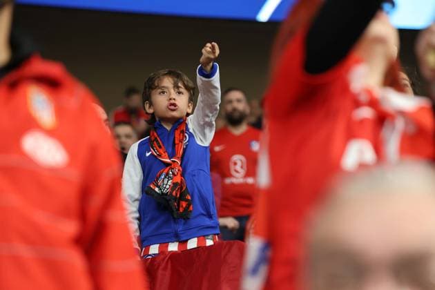 March 13, 2024, Madrid, Madrid, SPAGNA: 03 13 2024 Madrid, second leg of the 2023 24 Champions League round of 16, football match between CF Atletico Madrid vs FC Internazionale Milano at the Civita Metropolitano stadium in Madrid .In picture : supporters Atletico Madrid Madrid SPAGNA - ZUMAs236 20240313_aap_s236_013 Copyright: xFabioxSassox
