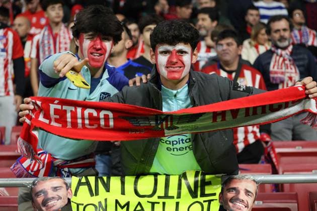 March 13, 2024, Madrid, Madrid, SPAGNA: 03 13 2024 Madrid, second leg of the 2023 24 Champions League round of 16, football match between CF Atletico Madrid vs FC Internazionale Milano at the Civita Metropolitano stadium in Madrid .In picture : supporters Atletico Madrid Madrid SPAGNA - ZUMAs236 20240313_aap_s236_016 Copyright: xFabioxSassox