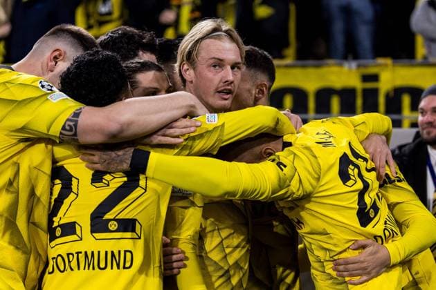 UEFA Champions League Round of 16 Borussia Dortmund PSV Eindhoven 13 03 2024 Jadon Sancho celebrates 1-0 Borussia Dortmund, 10 UEFA Champions League Round of 16 Borussia Dortmund PSV Eindhoven, Dortmund, SIGNAL IDUNA PARK on 13 03 2024 DFL REGULATIONS PROHIBIT ANY USE OF PHOTOGRAPHS AS IMAGE SEQUENCES AND OR QUASI VIDEO Copyright: xBEAUTIFULxSPORTS Wunderlx