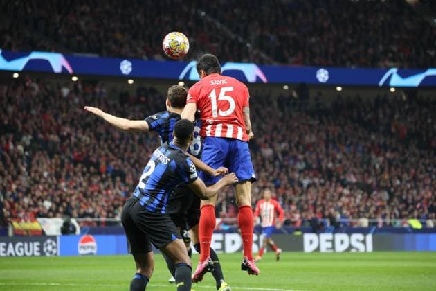 Champions League match between Atletico Madrid vs Inter 03 13 2024 Madrid, second leg of the 2023 24 Champions League round of 16, football match between CF Atletico Madrid vs FC Internazionale Milano at the Civita Metropolitano stadium in Madrid In picture : Stefan Savic of Atletico de Madrid Madrid stadio Civitas Metropolitano di Madrid madrid SPAGNA Copyright: xFABIOxSASSOxFabioxSassox 2L8A9911