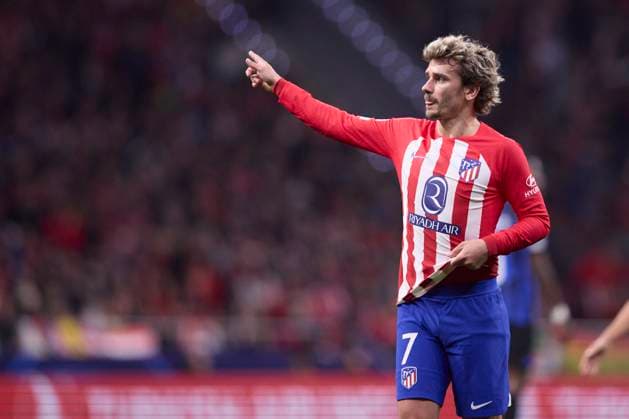 Antoine Griezmann (Atletico de Madrid) gestures, UEFA Champions League 2023 24 - Round of 16 Second Leg, Atletico de Madrid vs Inter Milan, Civitas Metropolitano, March 13, 2024, Madrid, ESP.