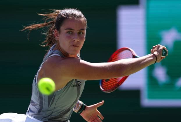 Emma Navarro of USA in action BNP Paribas Open, Tennis, Day 8, Indian Wells Tennis Garden, California, USA - 13 Mar 2024  Copyright: xEllaxLing Shutterstockx 14386171q