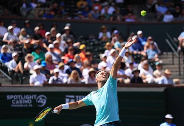 Casper Ruud of Norway in action BNP Paribas Open, Tennis, Day 8, Indian Wells Tennis Garden, California, USA - 13 Mar 2024  Copyright: xEllaxLing Shutterstockx 14386171t