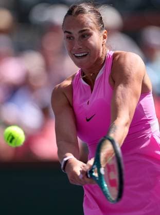 Aryna Sabalenka of Belarus in action BNP Paribas Open, Tennis, Day 8, Indian Wells Tennis Garden, California, USA - 13 Mar 2024  Copyright: xEllaxLing Shutterstockx 14386171n