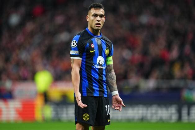 ESP: Atletico de Madrid v Inter Milan. UEFA Champions League match. Round of 16. Lautaro Martinez of Inter Milan during the UEFA Champions League match, Round of 16, second leg, between Atletico de Madrid and Inter Milan played at Civitas Metropolitano Stadium on March 13, 2024 in Madrid Spain. kpng Copyright: xBaguxBlancox xPRESSINPHOTOx PS_240313_019