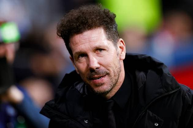 Head Coach Diego Simeone (Atletico de Madrid) looks on, UEFA Champions League 2023 2024 - Round of 16 second leg, Atletico Madrid vs FC Internazionale, CIvitas Metropolitano Stadium, March 13, 2024, Madrid, Spain.