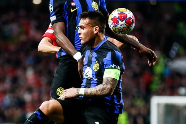 March 13, 2024: Lautaro Martinez of Inter in action during the UEFA Champions League, Round of 16, football match played between Atletico de Madrid and FC Internazionale Milano at Civitas Metropolitano stadium on March 13, 2024, in Madrid, Spain. - ZUMAa181 20240313_zaa_a181_083 Copyright: xIrinaxR.xHipolitox