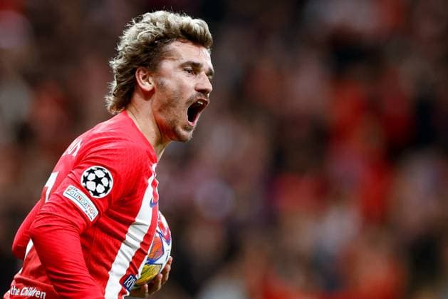 Antoine Griezmann (Atletico de Madrid) celebrates after scoring his team s first goal, UEFA Champions League 2023 2024 - Round of 16 second leg, Atletico Madrid vs FC Internazionale, CIvitas Metropolitano Stadium, March 13, 2024, Madrid, Spain.