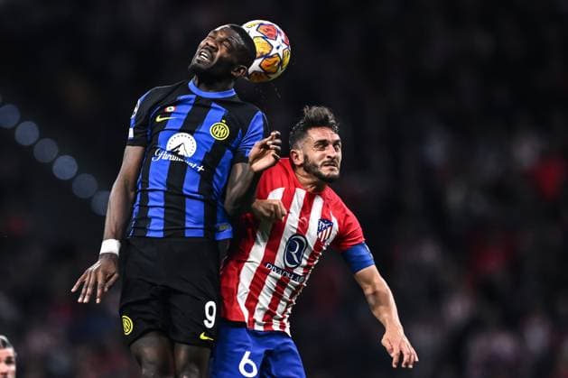 Mg Madrid (Spagna) 13 03 2024 - Champions League Atletico Madrid-Inter foto Matteo Gribaudi Image nella foto: Marcus Thuram-Koke 