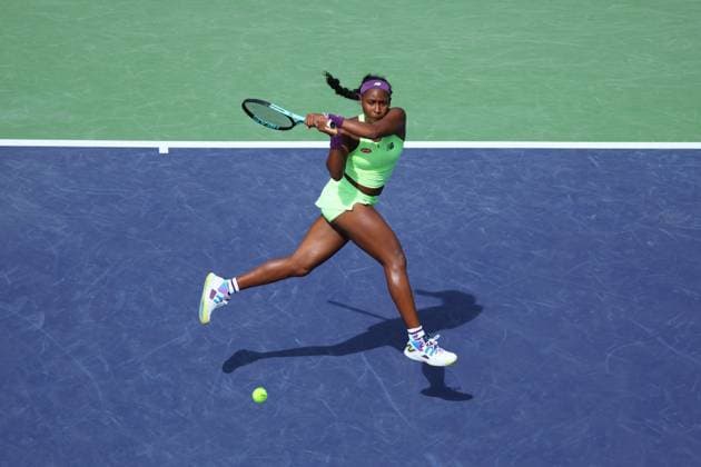 Coco Gauff (USA) TENNIS : Indian Wells 2024 - 13 03 2024 AntoineCouvercelle Panoramic 