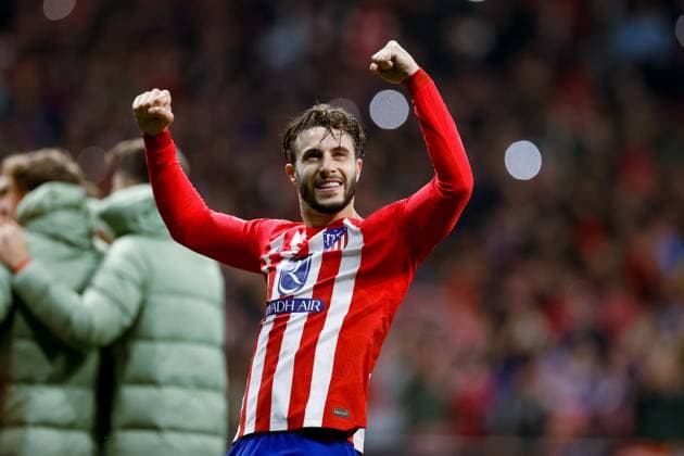 Mario Hermoso (Atletico de Madrid) celebrates after winning, UEFA Champions League 2023 2024 - Round of 16 second leg, Atletico Madrid vs FC Internazionale, CIvitas Metropolitano Stadium, March 13, 2024, Madrid, Spain.