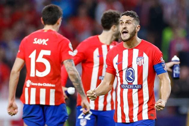 Koke (Atletico de Madrid) celebrates during the penaly shoot out, UEFA Champions League 2023 2024 - Round of 16 second leg, Atletico Madrid vs FC Internazionale, CIvitas Metropolitano Stadium, March 13, 2024, Madrid, Spain.