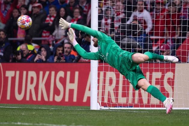UEFA Champions League Round of 16 second leg match Atletico Madrid vs FC Inter played at Civitas Metropolitano Stadium in Madrid, SPAIN - 13 03 2024 Oblak saves a penalty 900 Cordon Press  900 CordonxPress LOF - UEFA Champions League Atletico de Madrid vs Inter