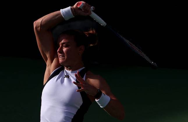Maria Sakkari of Greece in action BNP Paribas Open, Tennis, Day 8, Indian Wells Tennis Garden, California, USA - 13 Mar 2024  Copyright: xEllaxLing Shutterstockx 14386171bz