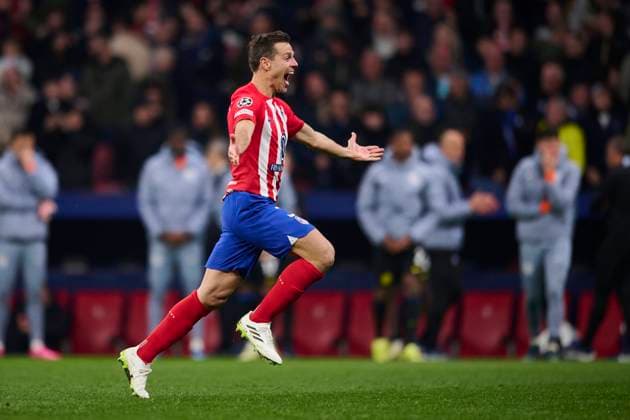 UEFA Champions League, Atletico de Madrid v FC Internazionale Milan MADRID, SPAIN - MARCH 13: Cesar Azpilicueta Right-Back of Atletico de Madrid celebrate following the team s victory in the penalty shoot out during the UEFA Champions League 2023 24 round of 16 second leg match between Atletico de Madrid and FC Internazionale Milan at Civitas Metropolitano Stadium on March 13, 2024 in Madrid, Spain. (Photo By Francisco Macia Photo Players Images) Madrid Civitas Metropolitano Madrid Spain Copyright: xFranciscoxMacia PhotoxPlayersxImagesx