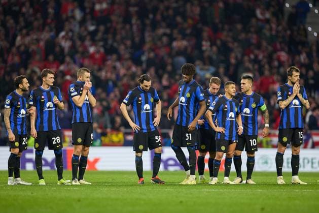 March 13, 2024, Madrid, Spain: FC Internazionale Milano players seen during the 2023 24 UEFA Champions League Round of 16 Leg 2 of 2 between Atletico Madrid and Inter at Civitas Metropolitano Stadium. Atletico Madrid wins 3:2 on penalties. Madrid Spain - ZUMAs197 20240313_aaa_s197_228 Copyright: xFedericoxTitonex