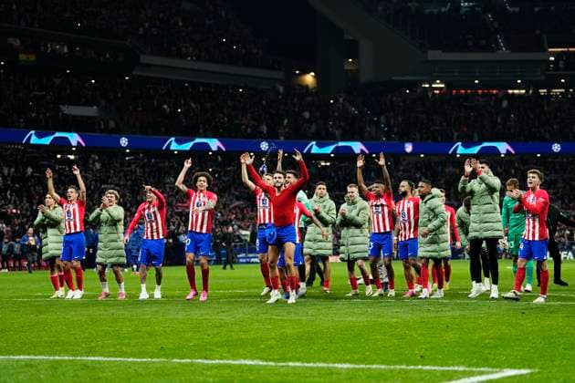 Atletico Madrid v FC Internazionale: Round of 16 Second Leg - UEFA Champions League 2023 24 Atletico players celebrate victory after the UEFA Champions League 2023 24 round of 16 second leg match between AtlÃ tico Madrid and FC Internazionale at Civitas Metropolitano Stadium on March 13, 2024 in Madrid, Spain. Madrid Spain  Copyright: xJosexBretonx originalFilename:breton-atletico240313_np0Lj.jpg
