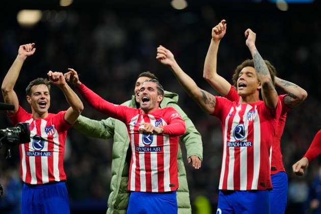 Atletico Madrid v FC Internazionale: Round of 16 Second Leg - UEFA Champions League 2023 24 Atletico players celebrate victory after the UEFA Champions League 2023 24 round of 16 second leg match between AtlÃ tico Madrid and FC Internazionale at Civitas Metropolitano Stadium on March 13, 2024 in Madrid, Spain. Madrid Spain  Copyright: xJosexBretonx originalFilename:breton-atletico240313_npZ34.jpg