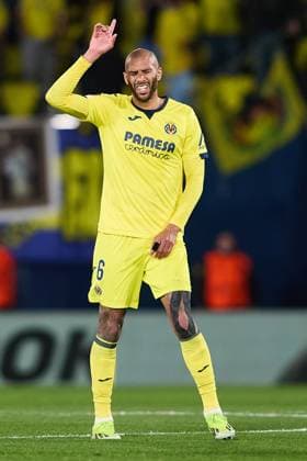 Etienne Capoue of Villarreal CF celebrates his goal during the UEFA Europa League 2023 24 round of 16 second leg match between Villarreal CF and Olympique Marseille at Estadio de la Ceramica on March 14, 2024 in Villarreal, Spain. FOOTBALL : Villarreal vs Olympique de Marseille - UEFA Ligue Europa - 1 8 Huitiemes - 14 03 2024 LGM Panoramic 