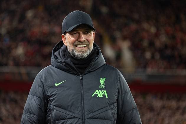 Football - UEFA Europa League - Round of 16 2nd Leg - Liverpool FC v AC Sparta Praha LIVERPOOL, ENGLAND - Thursday, March 14, 2024: Liverpool s manager Jürgen Klopp during the UEFA Europa League Round of 16 2nd Leg match between Liverpool FC and AC Sparta Praha at Anfield. (Photo by David Rawcliffe Propaganda) LIVERPOOL Anfield MERSEYSIDE ENGLAND  Copyright: xDavidxRawcliffex P2024-03-14-Liverpool_Sparta_Praha-7