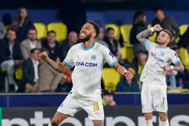 Football UEFA Ligue Europa 1 8e finale Retour match Villareal CF - Olympique de Marseille OM PHOTOPQR LA PROVENCE SPEICH Frederic ; Vilareal ; 14 03 2024 ; Football : UEFA Europa League 1 8e de finale Retour Match Villareal CF (Espagne) - Olympique de Marseille ( OM ) a l Estadio de la Ceramica de Vilareal JOIE BUT MARSEILLE AUBAMEYANG CLAUSS March 14th 2024 UEFA Europa League - Villareal - Marseille Vilareal Autre Autre France  Copyright: xPHOTOPQR LAxPROVENCE MAXPPPxSPEICHxFredericx 20240314PVL1769 20240314PVL1769