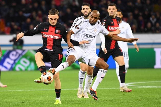 LEVERKUSEN, GERMANY - 14.03.24: Florian Wirtz, The match of match UEFA Europa League Bayer 04 Leverkusen vs Qarabag FK at Bayarena  Copyright: xVITALIIxKLIUIEVx