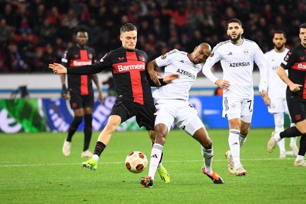 LEVERKUSEN, GERMANY - 14.03.24: Florian Wirtz, The match of match UEFA Europa League Bayer 04 Leverkusen vs Qarabag FK at Bayarena  Copyright: xVITALIIxKLIUIEVx