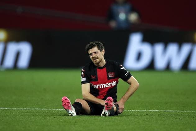 LEVERKUSEN - Jonas Hofmann of Bayer 04 Leverkusen during the UEFA Europa league round of 16 match between Bayer 04 Leverkusen and FK Qarabag at De Bay Arena on March 14, 2024 in Leverkusen, Germany. ANP Hollandse Hoogte Bart Stoutjesdijk UEFA Europa League 2023 24 2023 2024 xVIxANPxSportx xBartxStoutjesdijkxIVx 493698282 originalFilename: 493698282.jpg