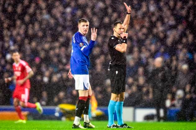 Rangers v Benfica UEFA Europa League John Lundstram of Rangers gestures during the UEFA Europa League Round of 16 Second Leg match at Ibrox Stadium, Glasgow Copyright: xJamiexJohnstonx FIL-19833-0097 UK Newspapers OUT