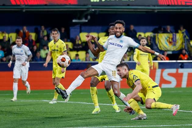 Football UEFA Ligue Europa 1 8e finale Retour match Villareal CF - Olympique de Marseille OM PHOTOPQR LA PROVENCE SPEICH Frederic ; Vilareal ; 14 03 2024 ; Football : UEFA Europa League 1 8e de finale Retour Match Villareal CF (Espagne) - Olympique de Marseille ( OM ) a l Estadio de la Ceramica de Vilareal AUBAMEYANG March 14th 2024 UEFA Europa League - Villareal - Marseille Vilareal Autre Autre France  Copyright: xPHOTOPQR LAxPROVENCE MAXPPPxSPEICHxFredericx 20240314PVL1820 20240314PVL1820
