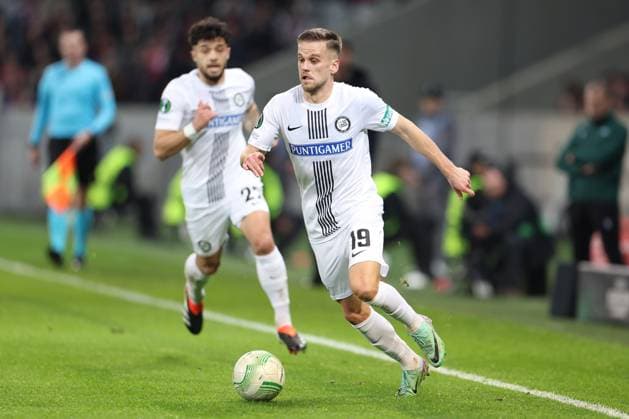 SOCCER - UEFA ECL, Lille vs Sturm LILLE,FRANCE,14.MAR.24 - SOCCER - UEFA Europa Conference League, round of 16, OSC Lille vs SK Sturm Graz. Image shows Tomi Horvat (Sturm).  GEPAxpictures xChrisxBauer