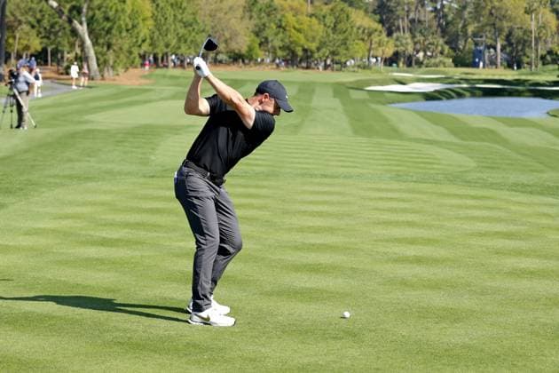PONTE VEDRA BEACH, FL - MARCH 14: PGA, Golf Herren golfer Rory McIlroy hits his tee shot on the first hole during The Players Championship on March 14, 2024, at TPC Sawgrass in Ponte Vedra Beach, Florida. (Photo by Brian Spurlock Icon Sportswire) GOLF: MAR 14 PGA THE PLAYERS Championship EDITORIAL USE ONLY Icon2403143