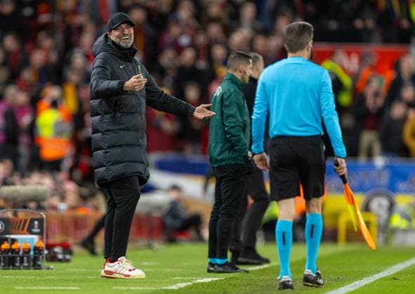 Football - UEFA Europa League - Round of 16 2nd Leg - Liverpool FC v AC Sparta Praha LIVERPOOL, ENGLAND - Thursday, March 14, 2024: Liverpool s manager Jürgen Klopp during the UEFA Europa League Round of 16 2nd Leg match between Liverpool FC and AC Sparta Praha at Anfield. (Photo by David Rawcliffe Propaganda) LIVERPOOL Anfield MERSEYSIDE ENGLAND  Copyright: xDavidxRawcliffex P2024-03-14-Liverpool_Sparta_Praha-39